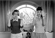 Sister act: Catherine and Suzon belt out a duet.