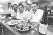Some of the friendly folk and fine fare at Bruno's. - WALTER NOVAK