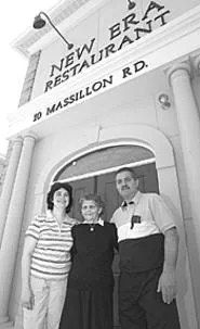 Someone's in the kitchen with Grandma: Lucija - Strebick (center), with daughter Mary Lou and - son-in-law Mitch Lekic. - WALTER NOVAK