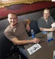 Thanks to Mike Polk's diatribe, Mike Martone (center) and Mike Hagesfeld (right) will soon become published authors. - WALTER NOVAK