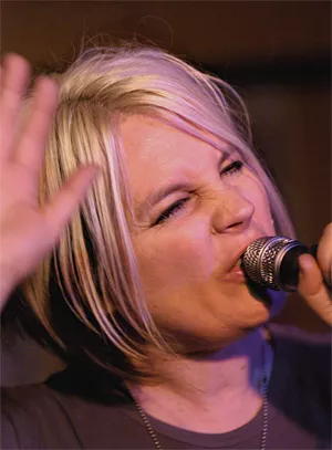 The Avengers' Penelope Houston belts one out at the Beachland on Sunday. - WALTER NOVAK
