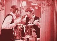 "The Burn" (detail), by Michael Dee, still frame from the Beatles' A Hard Day's Night.