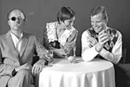 The faces of communism: Agnes (Jill Levin) with lover - Husz (Randy Rollison, left) and gay pal Baz (Michael - Seevers Jr.).