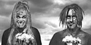 The filth that binds: Old pals Key (left) and Ogre enjoy - some quality time together.