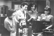 The girls: Knight, Young, Ruehl, and Manoff (from - left).