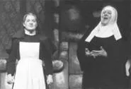 The Jennifers (Goodson, left, and Cochran) prep for - a musical number.