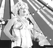 The Material Girth: Marva knocks 'em dead in Madonna garb.