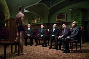 The mob gets a peek at Mortensen's Little Viggo in Eastern Promises.