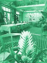 The porch-like waiting room at Citrus - WALTER NOVAK