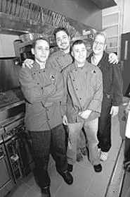 The Vue crew (left to right): Sous chef Matt Buynak, - head chef Gregg Korney, sous chef Rob Elliott, and - GM Tony Colazzo. - WALTER NOVAK