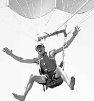 They believe they can fly: Parasailors soar above - Put-in-Bay.