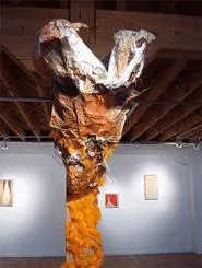 This installation is on view at Dott Schneiders Nervous - Bird exhibition at 1300 Gallery.