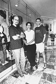 Three bards and a cloud of dust: Hansen, Morton, and Coble. - WALTER NOVAK
