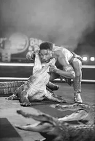 T.M. the Gator Guy gets up close and personal with - the jaws of death.