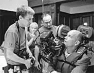 To serve and direct: Being John Malkovich director Spike Jonze, left, is among the filmmakers who met with ICT officials. - MELISSA MOSELEY