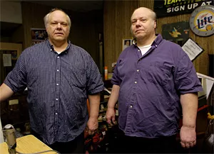 Tom (left) and Tim: "You could title this 'When Bowling Was King,'" says Tom. - WALTER NOVAK