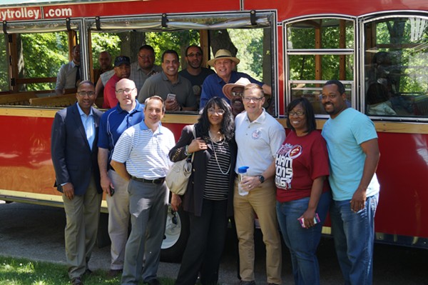 What is this "bus" you speak of? (Cleveland City Council on a neighborhood tour in June, 2016). - SAM ALLARD / SCENE
