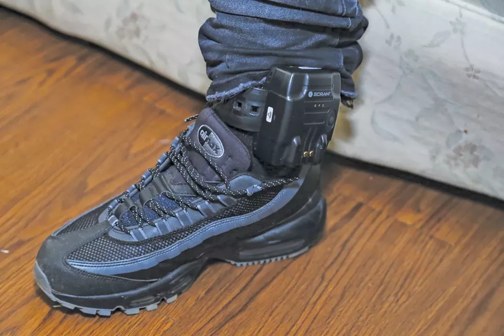 Octavius Williams wore an ankle bracelet for 30 days following his Dec. 17, 2019, release from prison. - PHOTO BY EMANUEL WALLACE