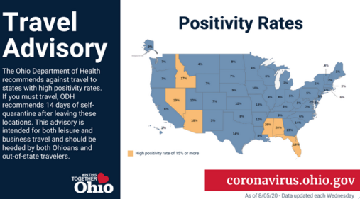 Nevada Added To List Of Ohio S Covid 19 Travel Advisory States Scene And Heard Scene S News Blog