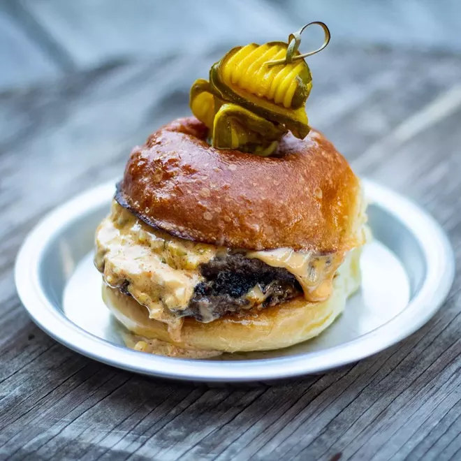 The ridiculously delicious Tinman burger, now available at BottleHouse Lakewood. - SHAWN BREWSTER