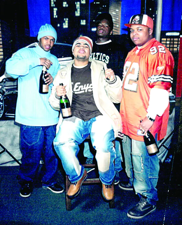 Cordell Hubbard (center front), Ru-El Sailor (center back) with friends.