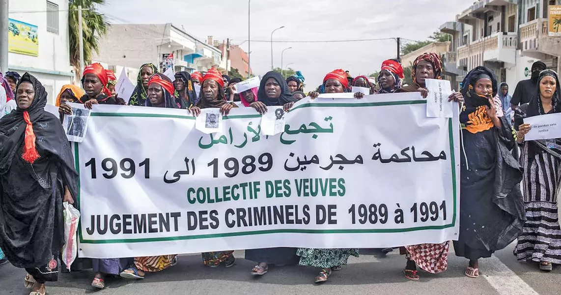 Mauritanian women protest after a spate of imprisonments and - murders from 1981 to 1991. - PHOTO COURTESY OF OHIO IMMIGRATION ALLIANCE