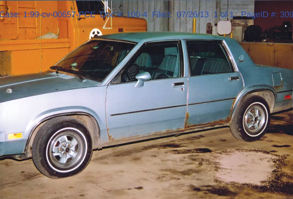Kevin Keith’s girlfriend’s grandfather’s car—the alleged getaway car. - PHOTO COURTESY OF BUCYCRUS POLICE DEPARTMENT