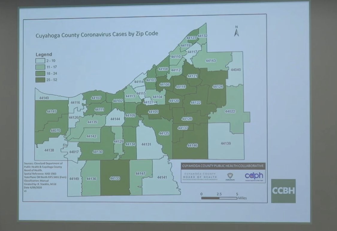 This Week S Updated Map Of Cuyahoga County Covid 19 Cases By Zip