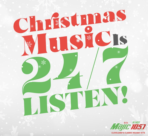 It's Christmas all day every day from now until Christmas on 105.7 FM - WMJI