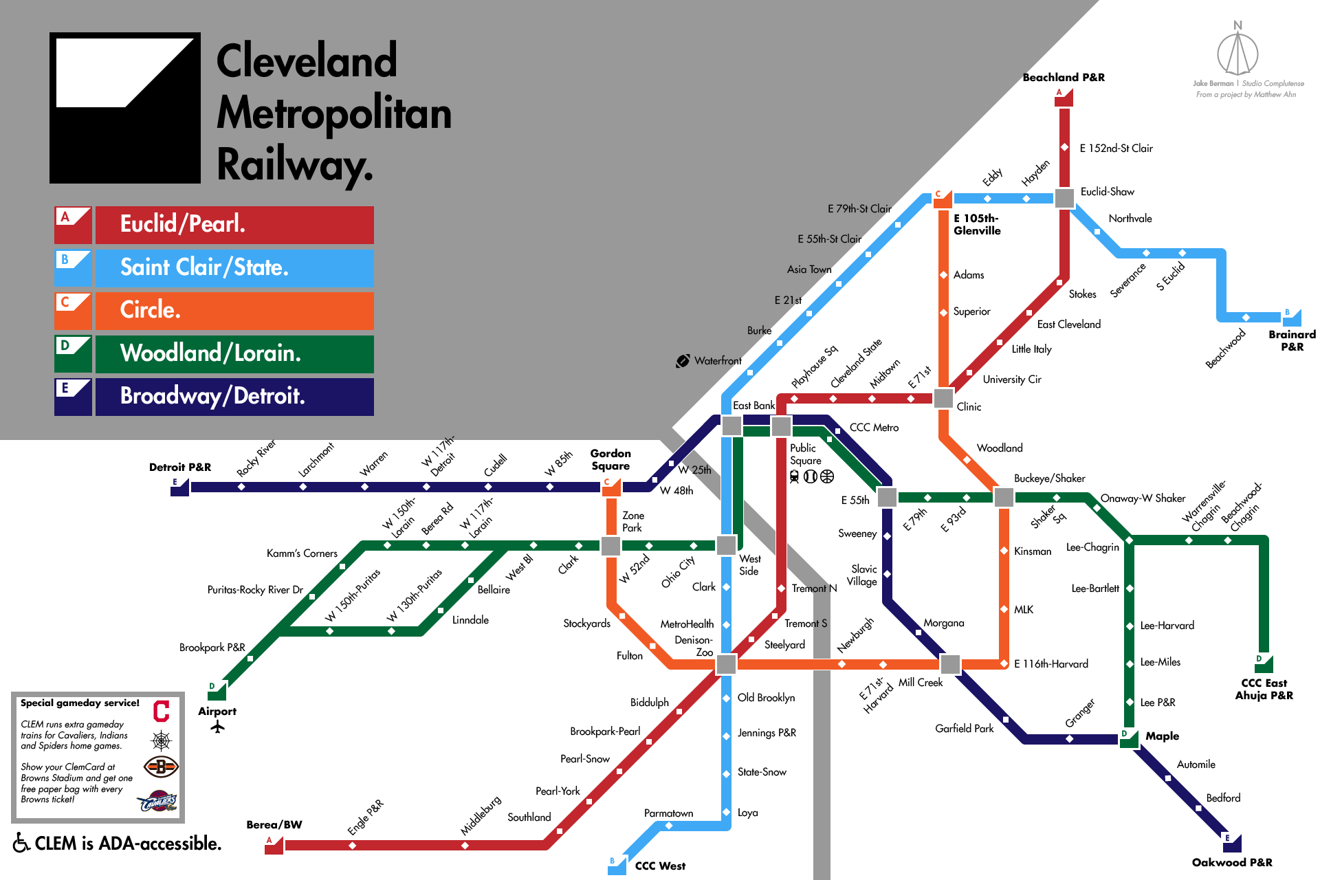 Cleveland Rapid Transit System Map
