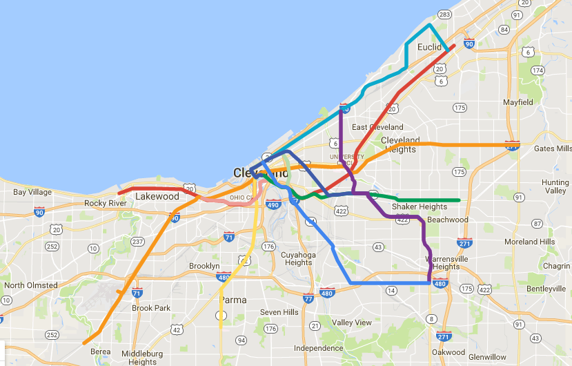 Map Of North East Ohio Another Really Cool (Imaginary) Regional Transit Map for Northeast 