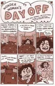View askew: A scene from Ellen Forney and Ariel Bordeaux's "Wonder Woman's Day Off," among the best tales in Bizarro Comics