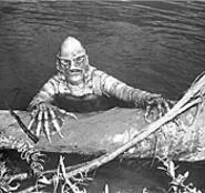 What you lookin' at? The Creature From the Black - Lagoon surfaces -- in glorious 3-D! -- at the - Cinematheque on Friday.