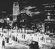 "Winter Evening," by Raphael Gleitsmann, oil on fiberboard.