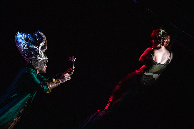 Adam Workman (L) and Katrina Stevenson in Jobsite’s "A Midsummer Night’s Dream." - PRITCHARD PHOTOGRAPHY