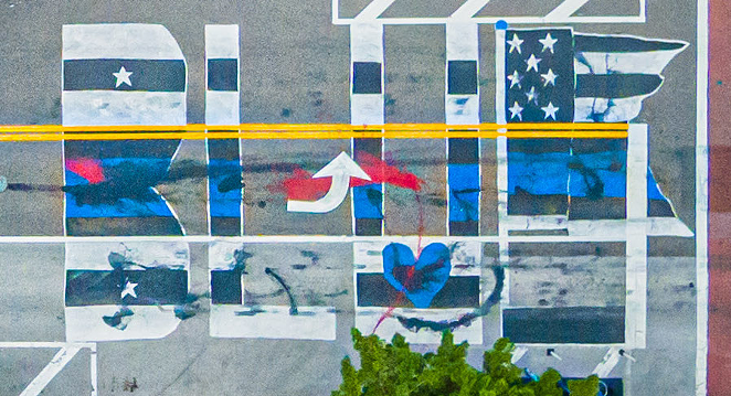 "Blue" from the Back the Blue mural - DAVE DECKER