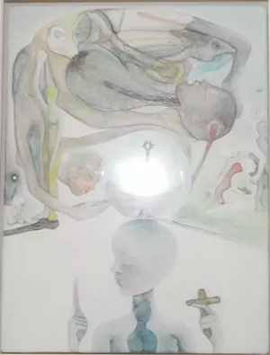 'bubble guard' Gouache Late 1970's - ALEXANDRA PAPPAS