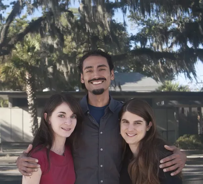 Emily Earl, Alexis Javier Perez and Jennifer Moss