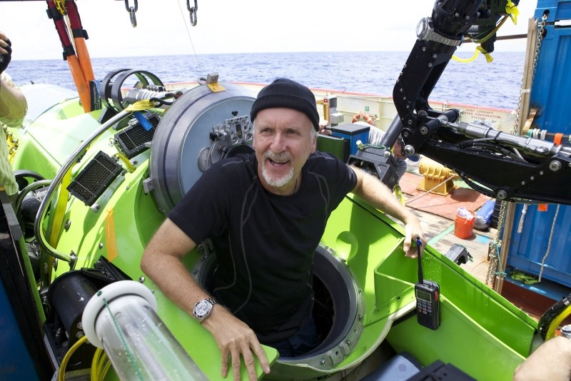 James Cameron in a shot from the headlining film, Deep Sea Challenge.