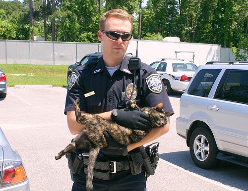 Ofc .Clayton Smith with the kitty