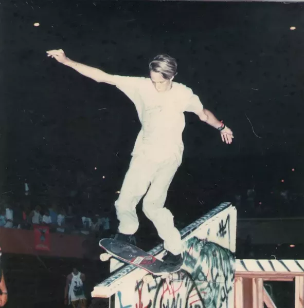 Tony Hawk rode rails at Savannah Slamma in the late 1980’s. - TIM MALINS