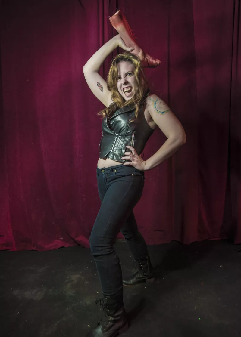 TORA HYMENOFF: Bred on the streets of Brooklyn, this Holyland babe is ready to Mazel Toss anyone who stands in her way! - 2014 marks Tora’s second time in the ring; she put up a fierce and wildly entertaining fight against Routh in last year’s brawl as Beetlejew. This year, she faces off against seasoned wrestler Miss Mary Smack Down in the first bout. While hush-hush about her strategy (she’s kicked up her workout routine and has been practicing some moves with her manager), she promises that if she makes it past the first round, she’s giving Routh a run for her money, and won’t be going down without a tooth-and-nail fight! - GEOFF L. JOHNSON