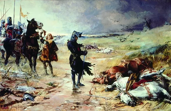 Julian Russell Story’s The Black Prince at Crécy (above) helps illustrate how armor has evolved over the centures, culminating in the gear of everyone’s favorite caped crusader.
