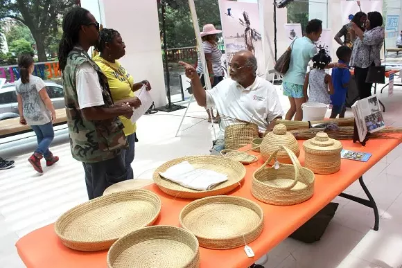 Gullah Geechee basket maker Greg Grant returns to demonstrate the ancestral craft of sweetgrass weaving. - PHOTOS COURTESY TELFAIR MUSEUMS
