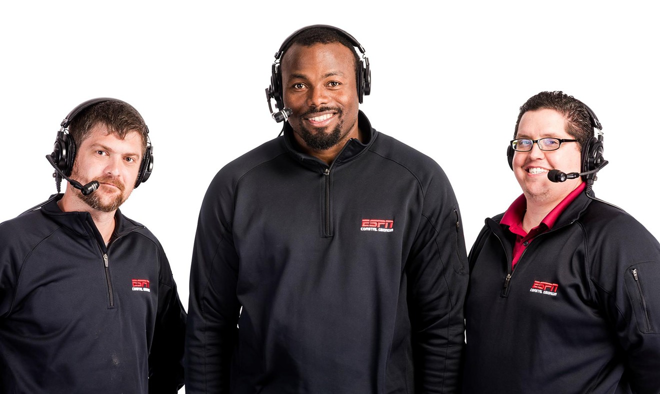 ‘Three and Out,’ hosted by (L-R) BJ Bennett, Ben Troupe and Kevin Thomas on ESPN Savannah has been Savannah’s local sports-talk show since 2013.