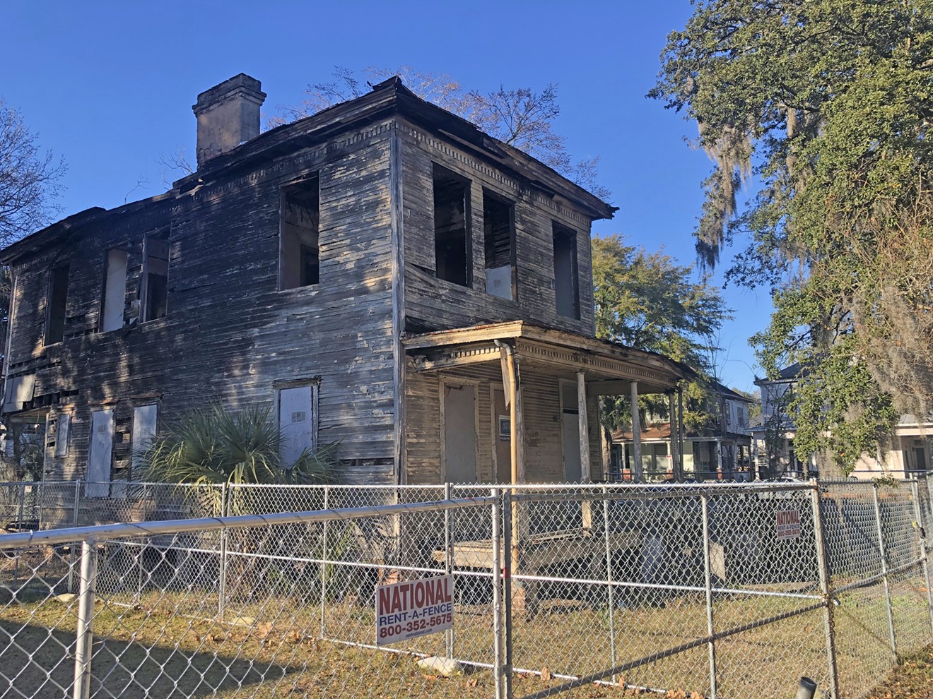 Galvan has already purchased the fire damaged, historic property at 2205 MLK, along with the vacant lot. Eric Curl/Jan. 14, 2023