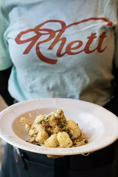The fried cauliflower.