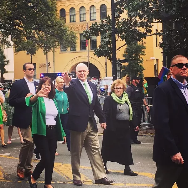 In the Pence Zone, security forces often seemed to outnumber parade watchers.