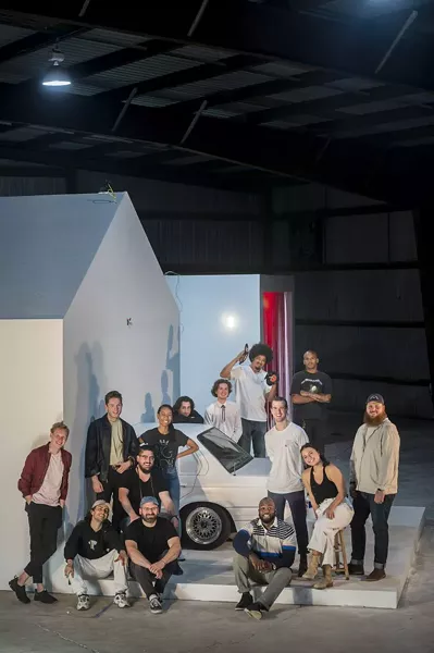 The entire crew of Dime Store Red. Photo by Geoff L. Johnson.