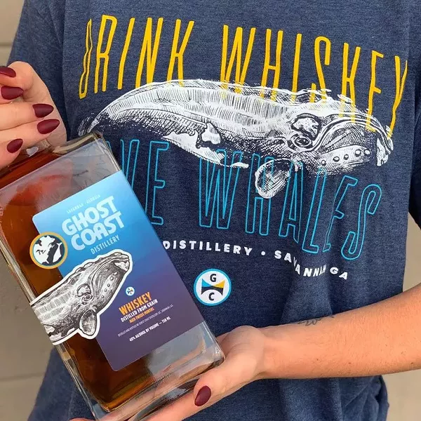 Limited edition Whale Whiskey and tees available until December 6 at Ghost Coast Distillery